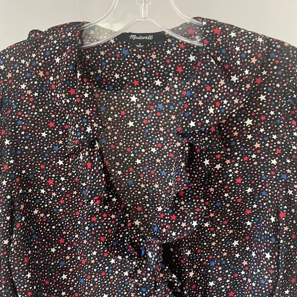 Madewell Size Small 100% Silk Long Sleeve Blouse - Picture 8 of 11